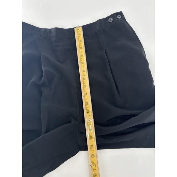 Marithe Francois Girbaud Pants Womens Large Black Silk Button Pockets Pleated - Picture 13 of 13